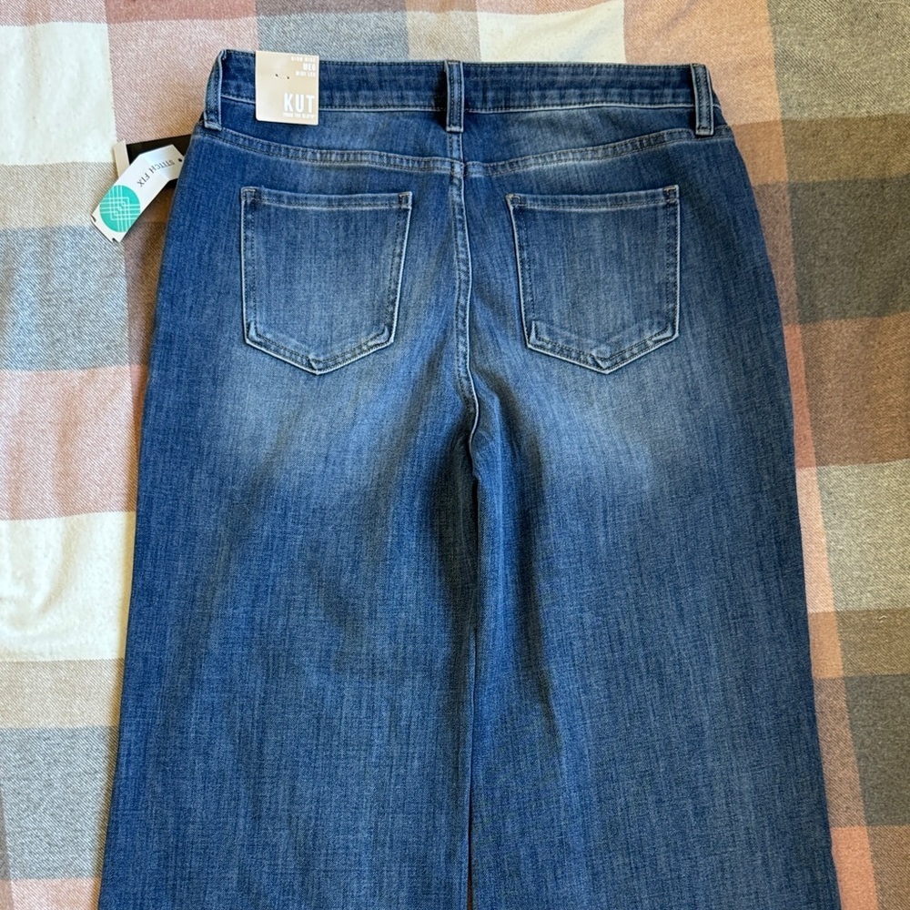 Kut from the Kloth Meg Blue Wide Leg Jeans - Picture 10 of 13
